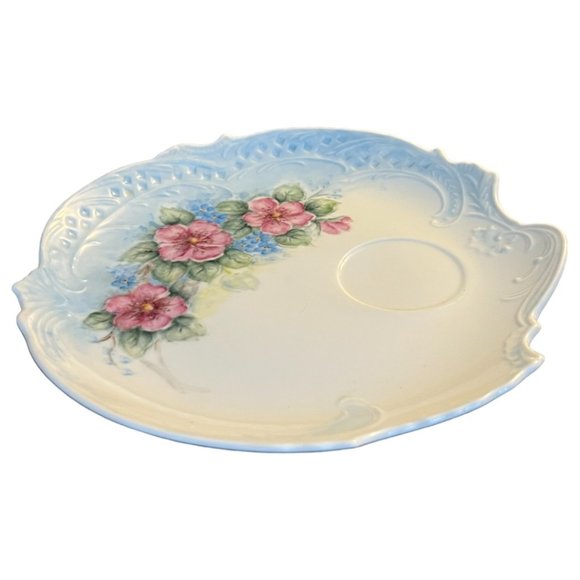 RARE! Vtg Set Charming Floral Snack Plates 4 Colors. Heart-achingly Sweet! 9.5" - Picture 6 of 16